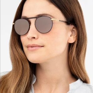 Krewe NWT Rampart D’Oro 24k Aviator Sunglasses